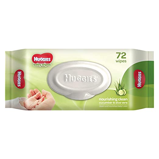 Huggies Nourshing Clean Baby Wipes - Cucumber & Aloevera (72 Count)