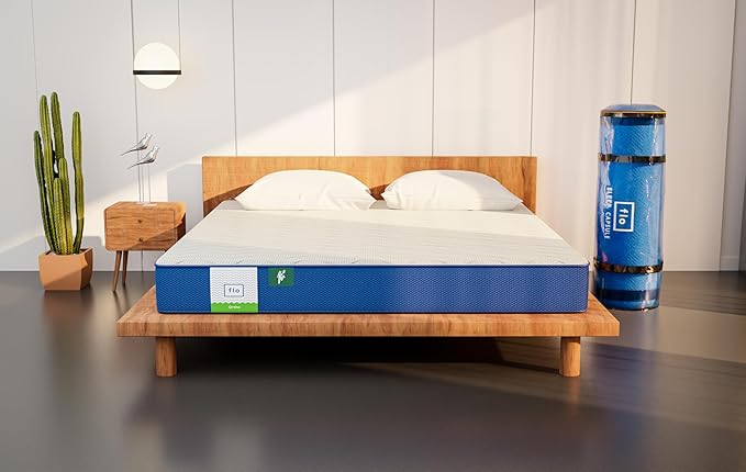 Flo Ortho" Aloe Vera Infused Orthopedic Mattress with PainRelease" Technology | Medium Firm Feel | 6 Inch Mattress in King Size (78x72x6 Inches) | 10 Year Warranty