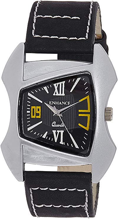 ENHANCE Analog Black Dial Men's Watch-EN1004SL