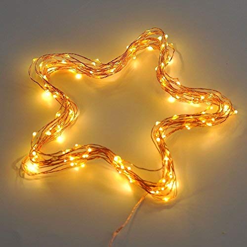 Lexton 5 m Copper String Light | Warm White | 5 m | USB Sourced | USB Cable Included | for Indoor & Outdoor Decorations.
