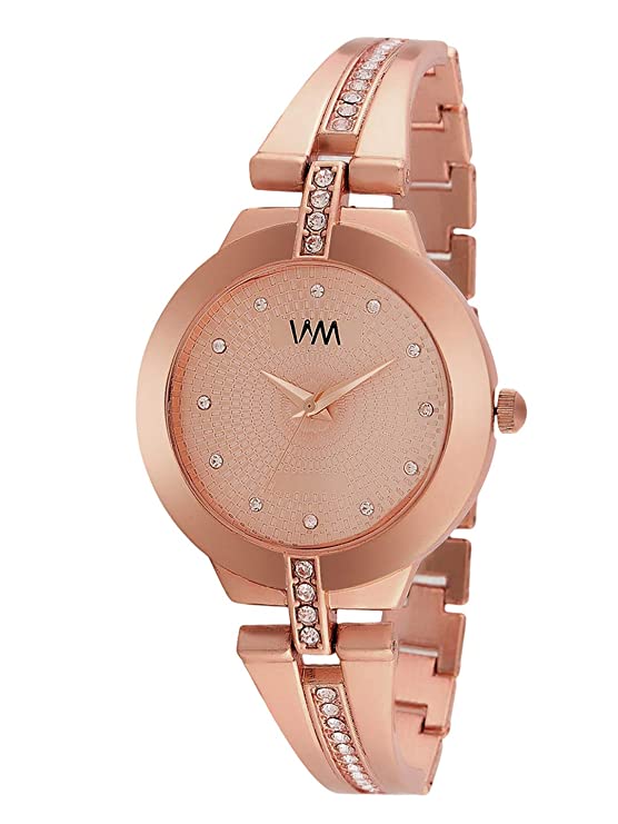 Watch Me Analogue Women's Watch (Gold Dial Rose Gold Colored Strap)
