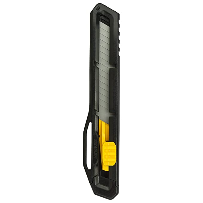 STANLEY STHT10323-800 18mm Plastic Slide Lock Snap Off Knife (Black)