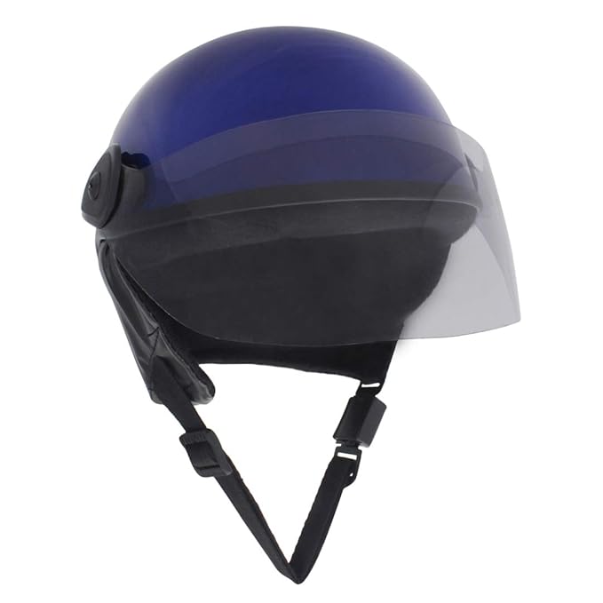 Sage Square Adjustable Junior Helmet for Kids Baby Safety and Comfort (3-12 Years) (Blue Glossy) (Non-Motorized)