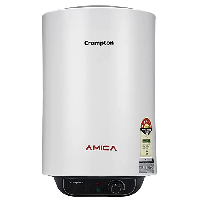 Crompton Amica 25-L 5 Star Rated Storage Water Heater (Geyser) (Black & White)