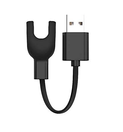 CellShell ® USB Charging Cable for Xiaomi Mi Band 3 (Black) (Not Suitable for Mi Band 1 and 2)