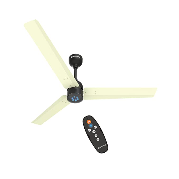 Atomberg Renesa 1200 mm BLDC Motor with Remote 3 Blade Ceiling Fan  (Ivory Black, Pack of 1)
