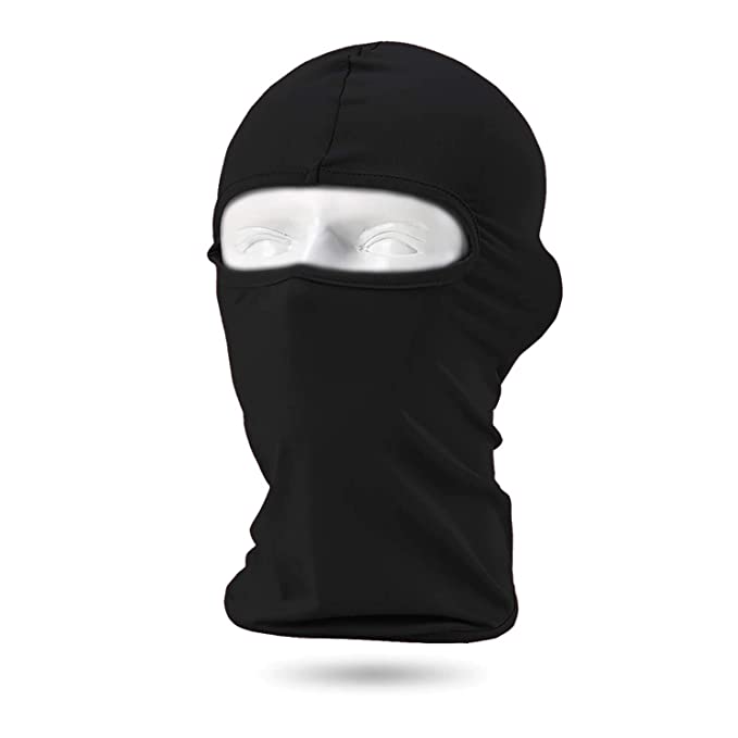 Autokraftz Full_Balaclava_BLK Polyester Bike Riding Full Face Mask (Black)