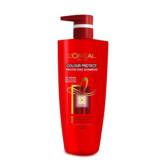 L'Oreal Paris Shampoo, Vibrant & Revived Colour, For Colour-treated Hair, Protects from UVA & UVB, Colour Protect, 650ml