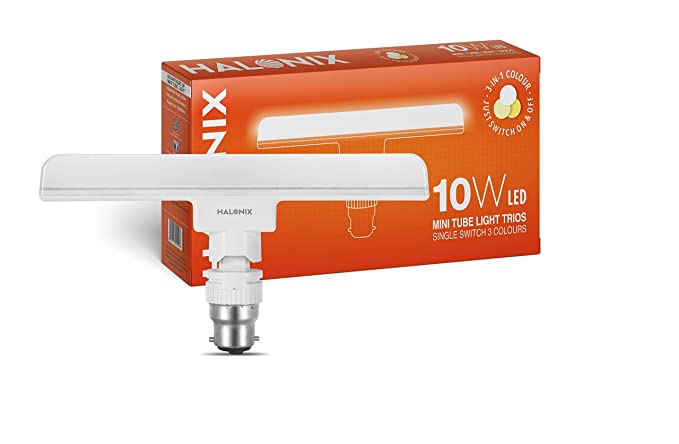 Halonix 10 Watts B22d LED bulb tube Light Cool White, Pack of 1, T-bulb