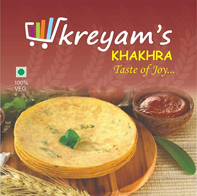 Kreyam's Tasty and Crispy Khakhra for Snacks (Methi, 400gm)
