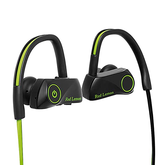 Red Lemon Bolt S280 Bluetooth Sports Stereo Wireless IPX7 Waterproof Headphone (Green-Black)