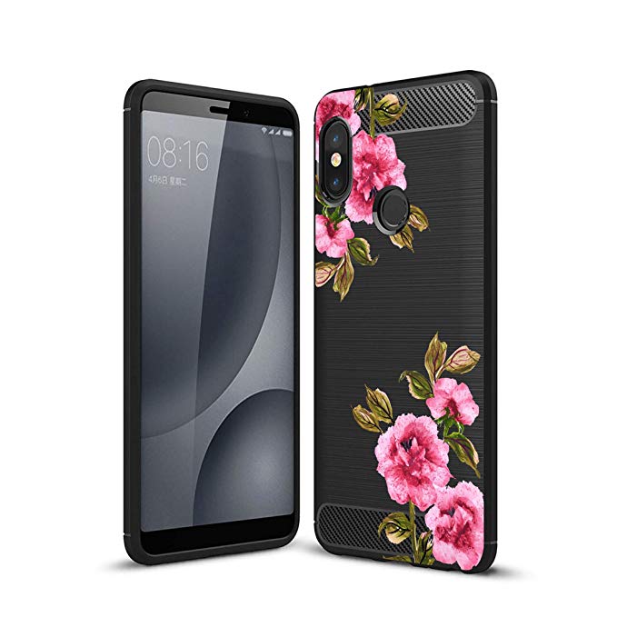 Fashionury Stripes and Flower Designer Printed Rugged Armor (Rubber) Soft Back Case Cover for Redmi Note 5 Pro/Mi Redmi Note 5 Pro Back Cover/Redmi Note 5 Pro