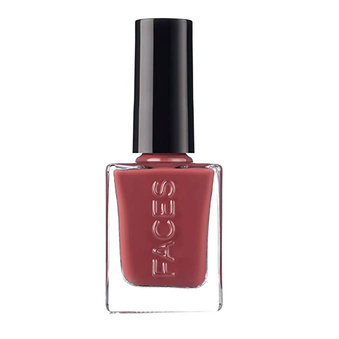 Faces Canada Glossy Nail Enamel - Ruddy 204 (Rust Maroon), 9 ml