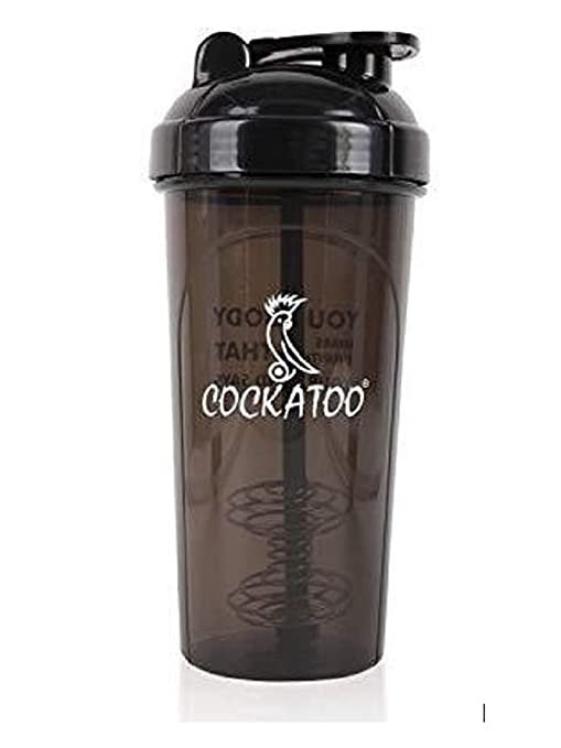 Cockatoo CS-01 Shaker Bottle (Black, 700 Milliliters, Plastic)