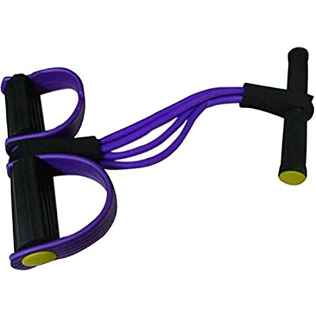 Foam Foot Pedal Arm Tummy Stretching Pull-up Exerciser Slimming Body Shaper Sit-up Exerciser Gut Buster-/ 4 Tubes Multi-Colour