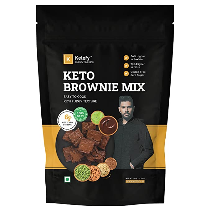 [Apply Coupon] - Ketofy - Keto Brownie Mix (350g) | Yummy Fudgy Keto Brownies