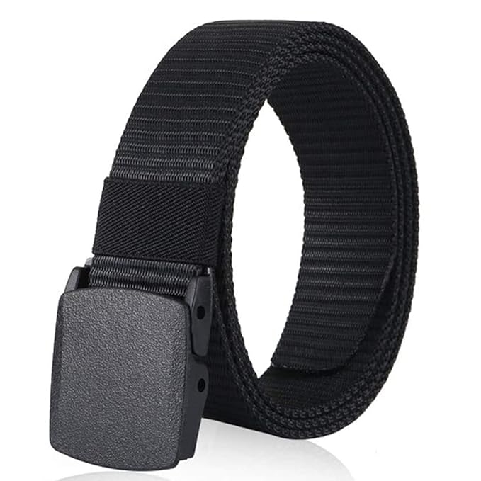 ZORO Men's Nylon Fabric Belt for Men, Plastic Flap Buckle, fits on upto 40 inches waist size