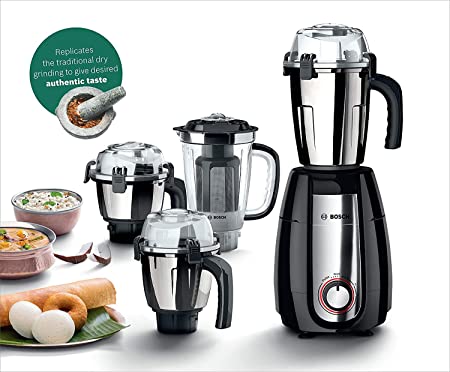 Bosch Appliances TrueMixx Pro Mixer Grinder MGM8642BIN, 750W, 4 Jars, (Black)