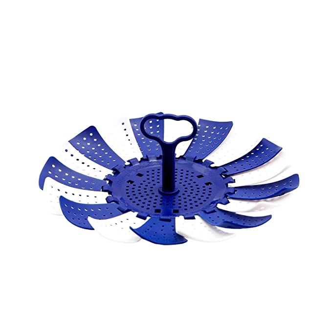 SimpArte Vegetable/Momo Steamer & Multi Purpose Fruit Basket Stand, Blue