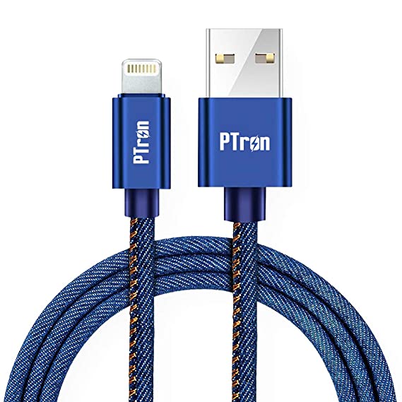 [Apply Coupon] - PTron Indigo USB 2.1A Data Cable - 3.2 Feet (1 Meter) - (Blue)