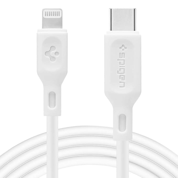 Spigen USB-C to Lightning Cable MFi Certified[USB PD] Compatible with iPhone, iPad, Airpods with Lightning Pin - 1M, White