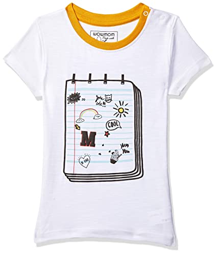 WOWMOM Baby Girl's Plain Regular fit T-Shirt
