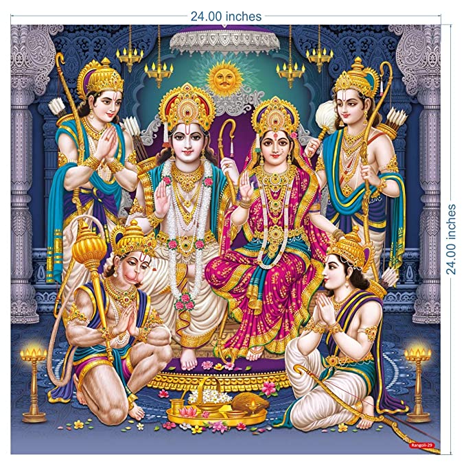 Rangoli Sparkle Lamination Wall Sticker 12 or 12 Inch Multicolor Vinyl Pack of 1 Long Life Digital Print