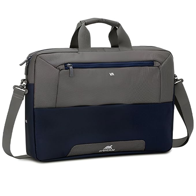 RIVACASE Suzuka 7757 Steel Blue/Grey Laptop Bag 17.3" Inches
