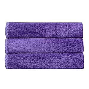 Bathla Spic & Span Multi Purpose Micro Fiber Cleaning Cloth - 340 GSM: 30cmx30cm (Pack of 3 - Purple)