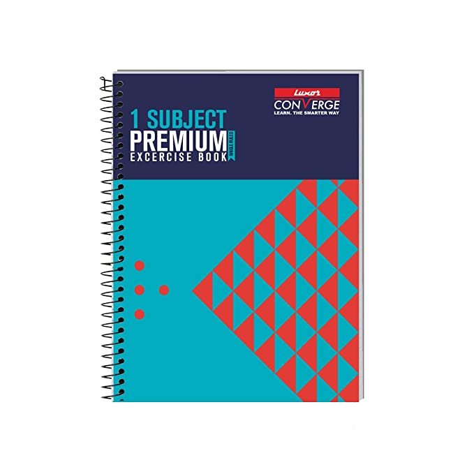 Luxor 1 Subject Spiral Premium Exercise Notebook, Single Ruled - (18cm x 24cm), 180 Pages