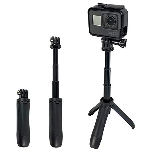 Yantralay 9 Inch Shorty Mini Extension Pole Monopod Tripod for Hero 9/8/7/6/5, SJCAM, Yi & Other Action Cameras - Compact and Portable - Black