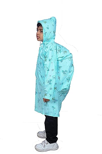 [Size: 11 Years-12 Years] - Krystle Unisex Kids Printed Coloured School Bag Raincoat(Special)
