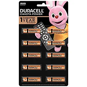 Duracell Alkaline AAA Battery, Pack of 10, Everyday Devices, Clock, Toy, Remote