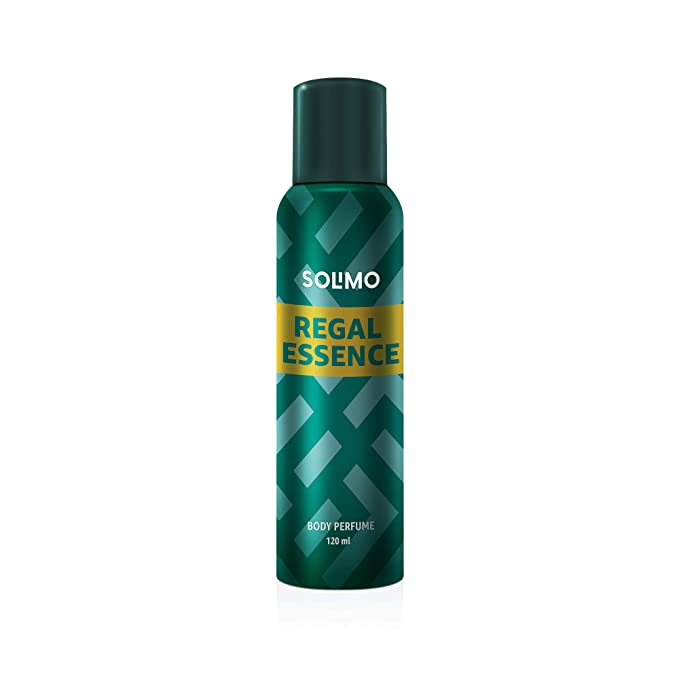 Amazon Brand - Solimo Regal Essence No Gas Body Perfume For Men, 120 ml