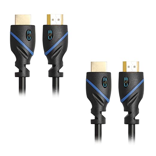 C&E 4K HDMI Cable (3 feet/1 Meters) High Speed 10.2Gbps HDMI Cable  -  4K HDR, 3D, 1080P, Ethernet  -  30AWG PVC HDMI Cord  -  Audio Return(ARC) Compatible HD TV, Blu-ray, Xbox, PS4/3, PC, (2 Pack)