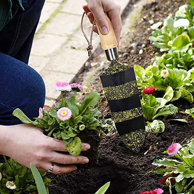 Kraft Seeds Printed Small Trowel Tool - 1 PC | Spade for Gardening (Use as Hand Trowel, Transplanter, Hand Soil Shovel, Garden Weed Remover) | Premium Gardening Tools |Terrace Gardening Accessories