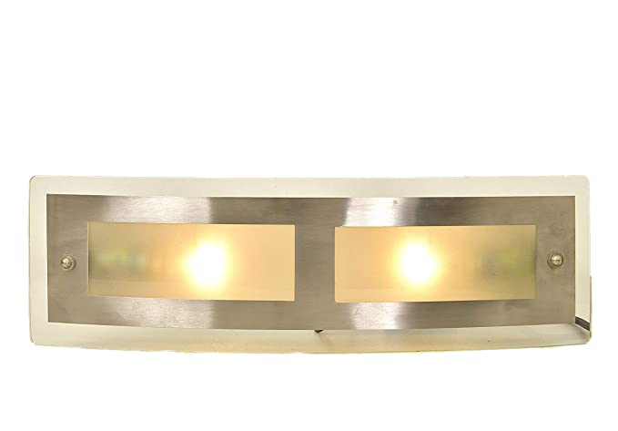Tu Casa (BL-07) Ultra Modern Stainless Steel & Translucent Glass Bathroom Light with b-22 Holder (Bulb not Included)