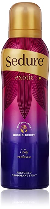 Sedure Perfumed Deodorant Spray For Women, Rose and Berry, Exotic, 150 ml