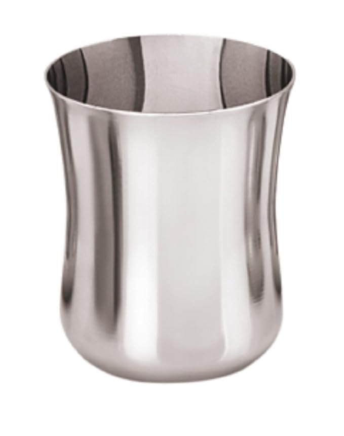 Neelam Stainless Steel 6.5, 22 Gauge PRM Damaru Glass, 170 ml, Elegant and Durable Drinking Glass for Water, Juices, and Beverages, Ideal for Daily Use, Parties, Easy to Clean, Silver
