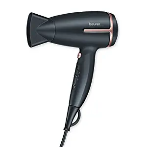 Beurer HC 25 1600 watts travel hair dryer With Heat & Cool Setting and Detachable Slim professional nozzle | 3 Years Warranty, Multicolor&