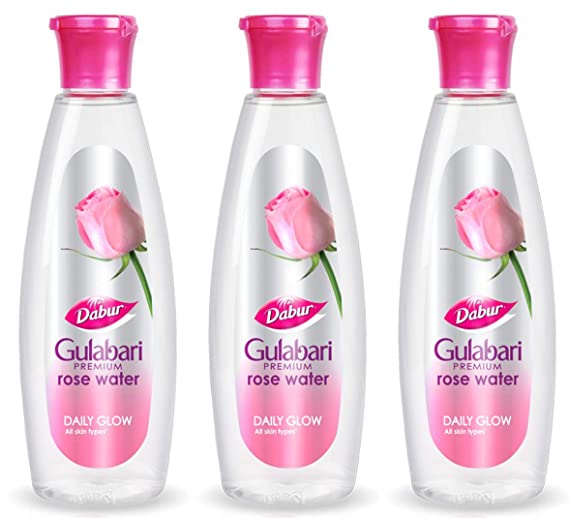 Dabur Gulabari Premium Rose Water with No Paraben for Cleansing and Toning, 250 ml (Pack of 3)