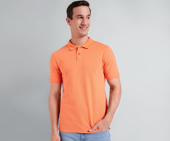 Amazon Brand - Symbol Men's Cotton Rich Solid Polo Tshirt | Collar Tshirts | Half Sleeves | Plain-Regular Fit (Available in Plus Sizes and Combo Pack of 2)