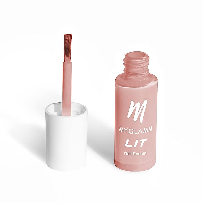 MyGlamm LIT Nail Enamel-Hey Gurl (Pink)-7ml | Nail Polish | Nail Paint | Long Lasting Nail Polish | Chip Resistant | Glossy Finish