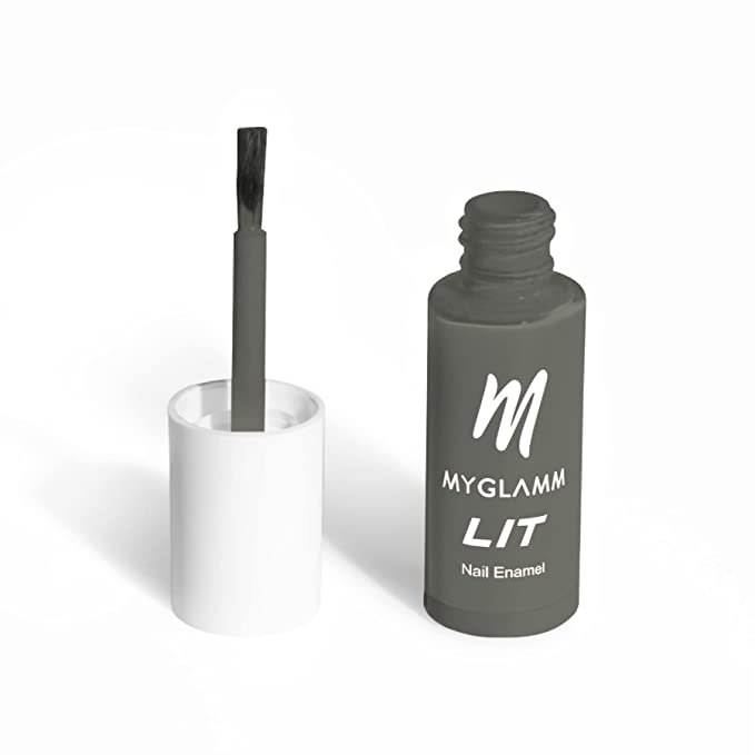 [Apply Coupon] - MyGlamm LIT Nail Enamel-Grounded-7ml