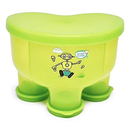 Buddsbuddy Cow Shaped Milk Powder Container 1pc (Green)