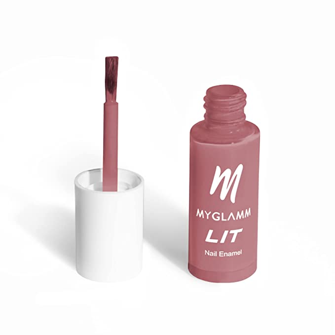 [Apply Coupon] - MyGlamm LIT Nail Enamel-Say No More (Red)-7ml | Nail Polish | Nail Paint | Long Lasting Nail Polish | Chip Resistant | Glossy Finish