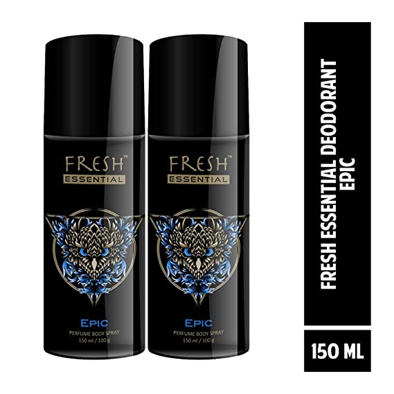 Fresh Essential Perfume Body Spray - Epic, 150 ml/100g (Pack of 2)