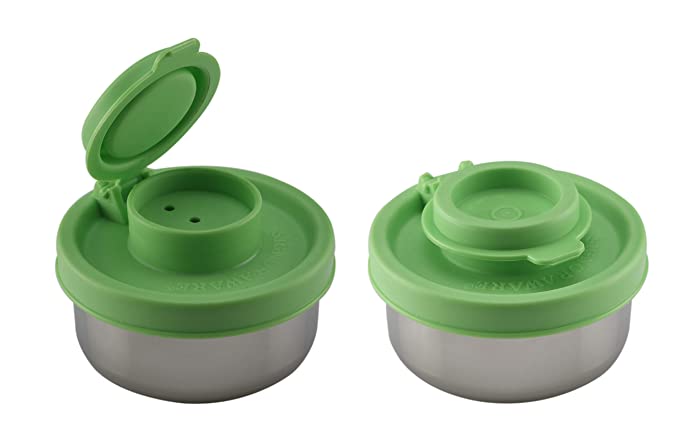 Signoraware Spice Shaker Small Steel, Set of 2, 50ml+50ml, Green