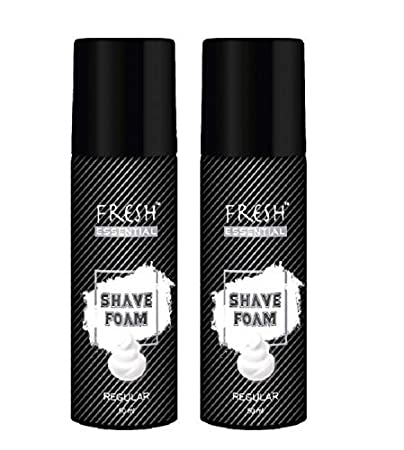 Fresh Essential Shave Foam - Regular, 50 ml (Pack of 2)