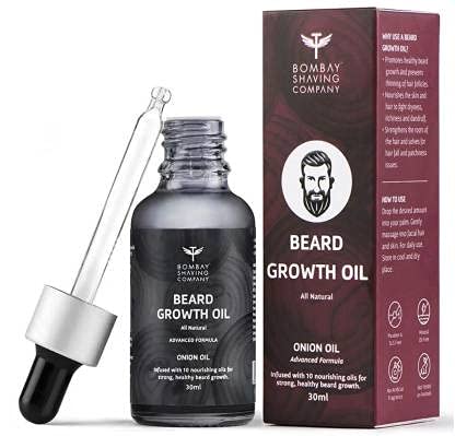 Bombay Shaving Company Beard Growth Onion Oil-10X Nourishing Oils For Stronger, Fluffier & Shinier Beard 30 ml | Made in India